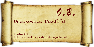 Oreskovics Buzád névjegykártya